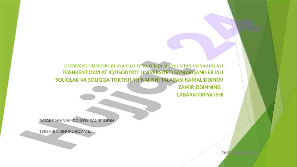 Operatsion tizimlar hakkida mustaqil ish