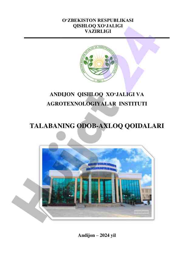 Odob-axloq qoidalari bo‘yicha qo‘llanma