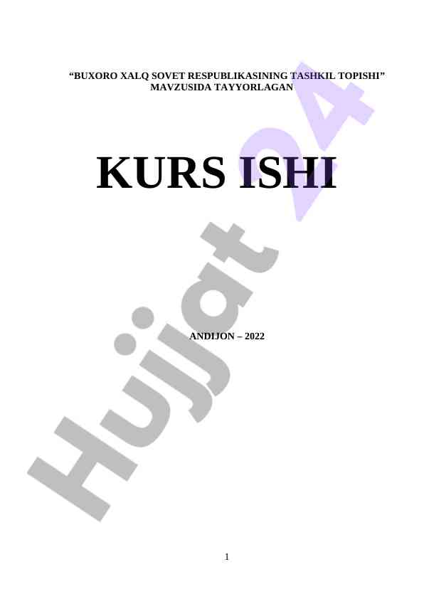 Buxoro xalq sovet respublikasining tashkil topishi