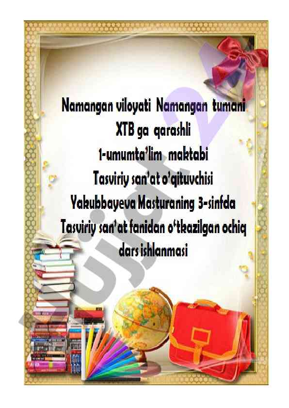 Oddiy natyurmort ijtimoiy ta'lim darslari