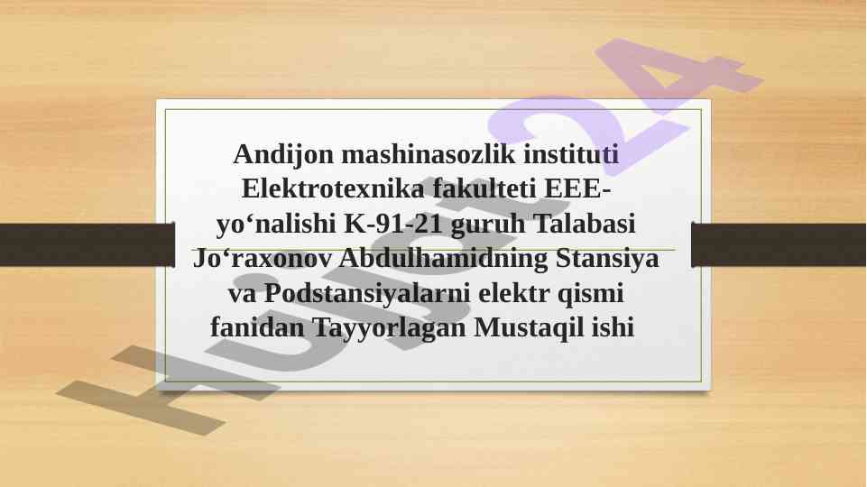 Kabellarni turlari va ularni tanlash