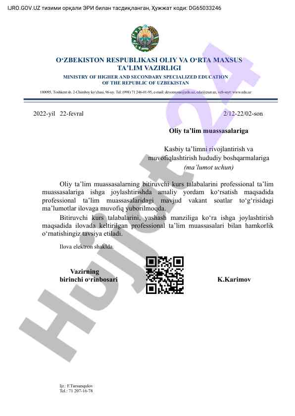 Professional taʼlimni rivojlantirish maqsadlari