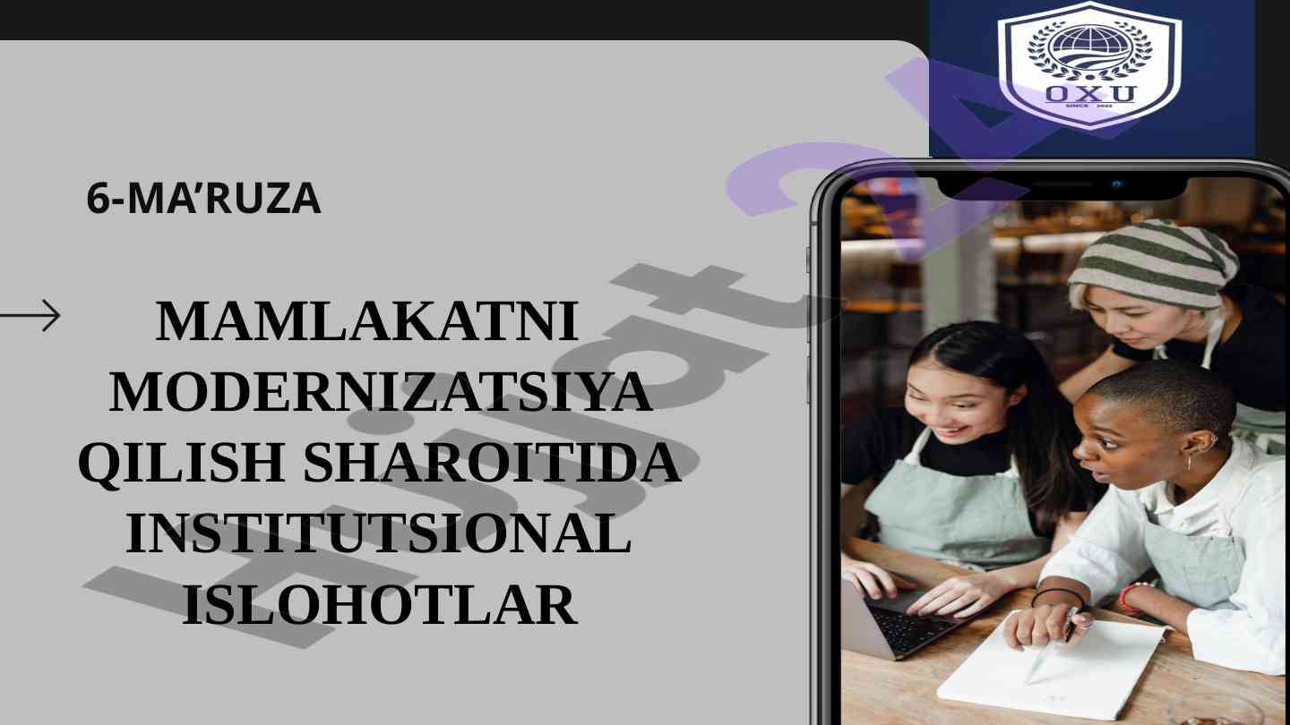 Mamlakatni modernizatsiya va islohotlar 1991-2021