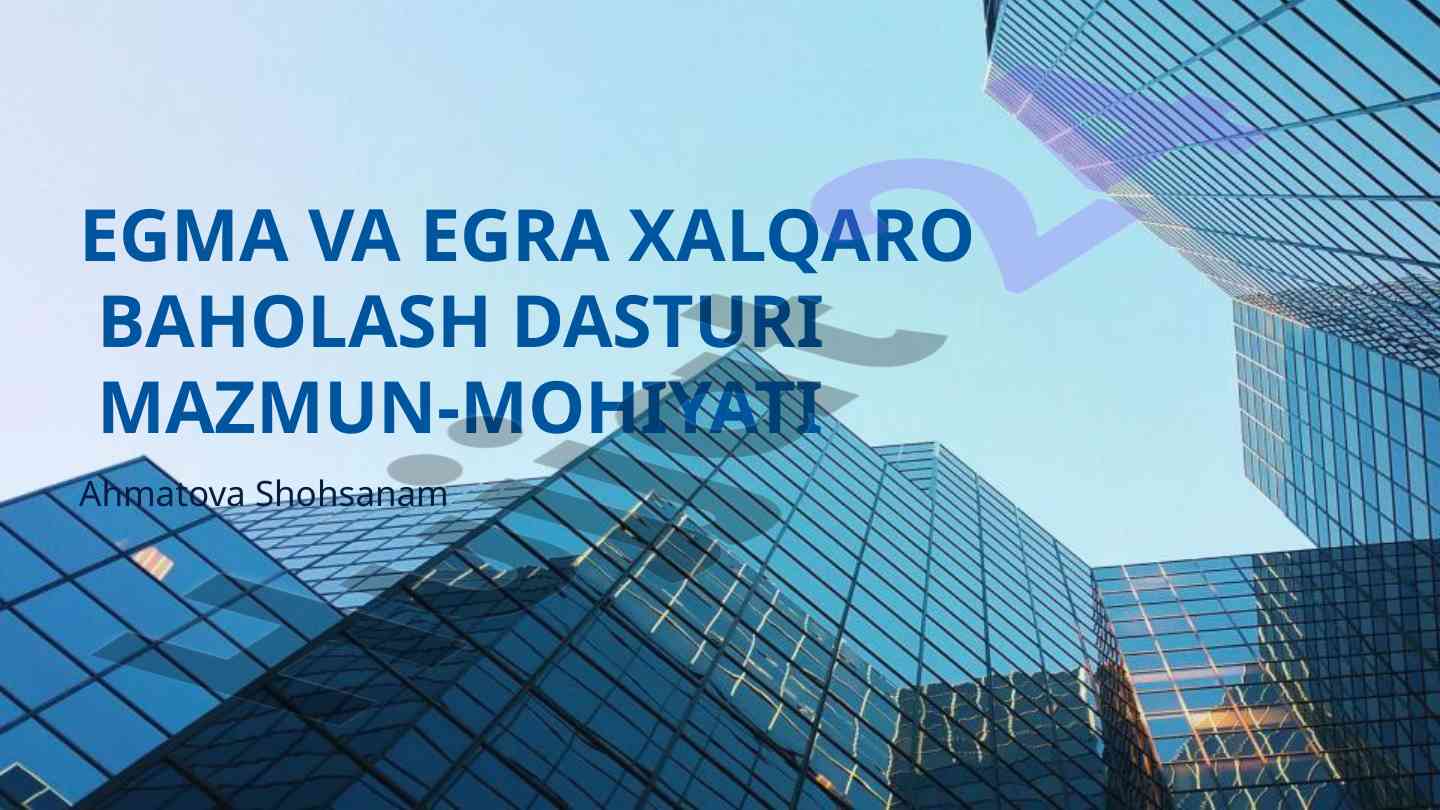 Xalqaro baholash dasturi va baholash metodlari