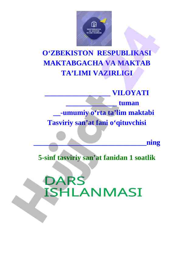 Rangtavirda natyurmort chizish bosqichlari darsi