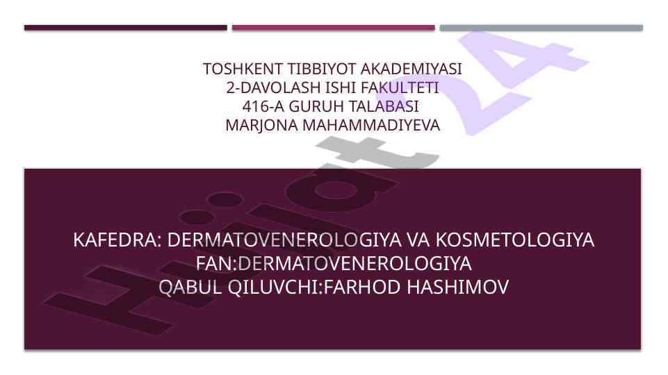 Teri tuberkulyozi va uning namoyon bo'lishi