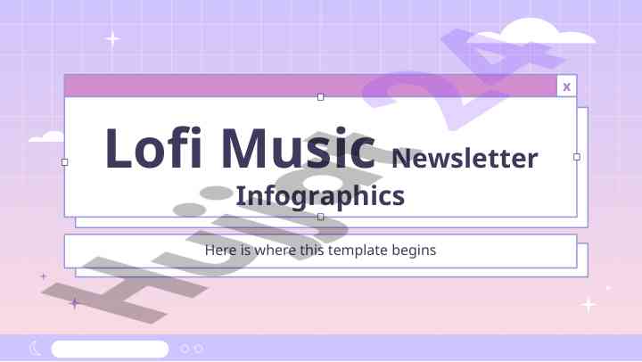 Lofi music newsletter infographics presentation resources