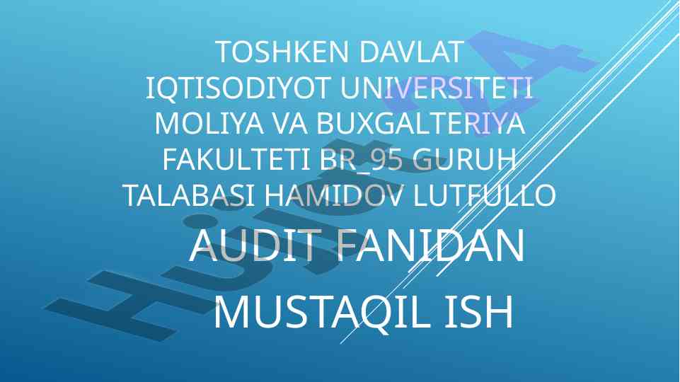 Ichki audit vazifalari tahlili va ahamiyati