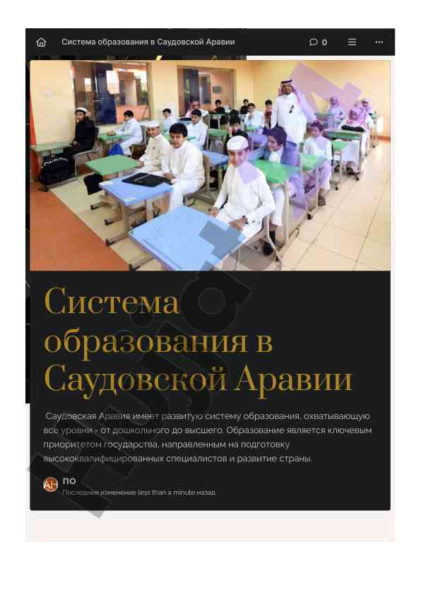Образовательная система саудовской аравии