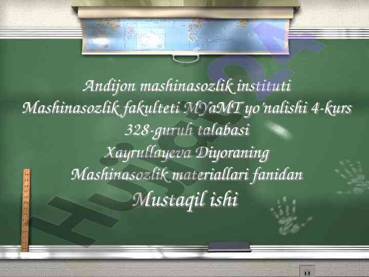 Antifriktsion materiallar haqida mustaqil ish