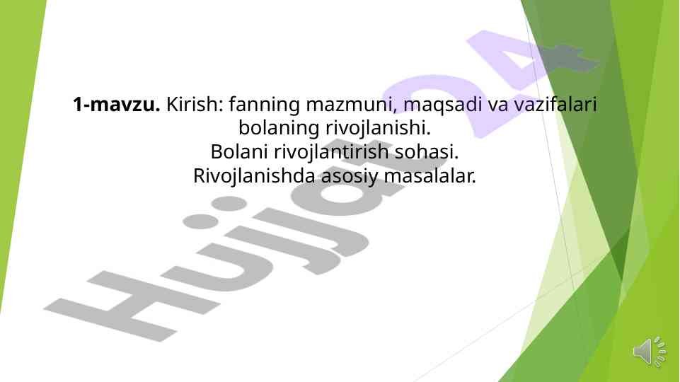 Rivojlanish psixologiyasining asosiy masalalari