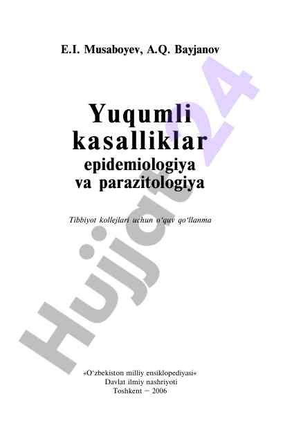 Yuqumli kasalliklar e‘idemiologiya va tibbiyot