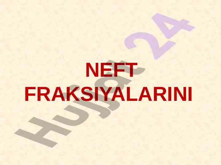 Neft fraksiyalarini gidrogenlash jarayonlari tahlili