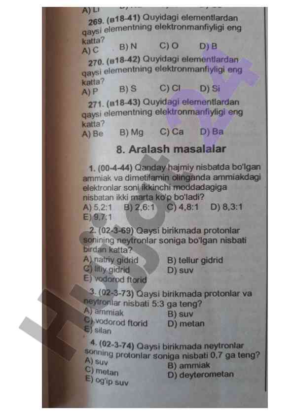 Moliyaviy nisbati bilan elementlar hisobi