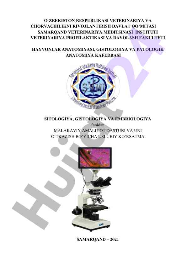Veterinariya meditsinasida malakali amaliyot dasturi