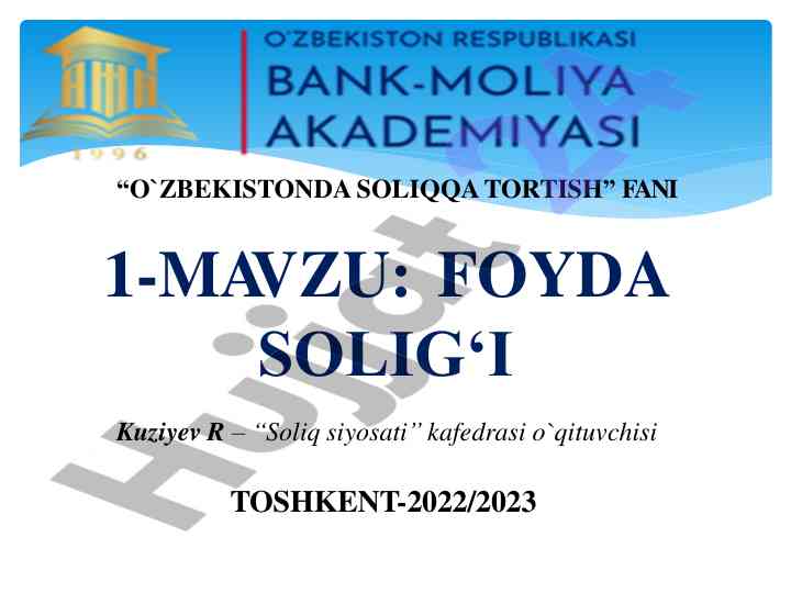 Foyda solig‘i