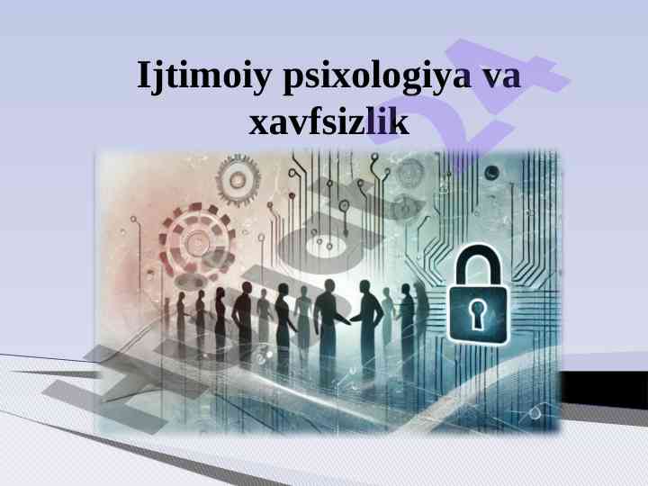 Ijtimoiy psixologiya va xavfsizlik mohiyatlari
