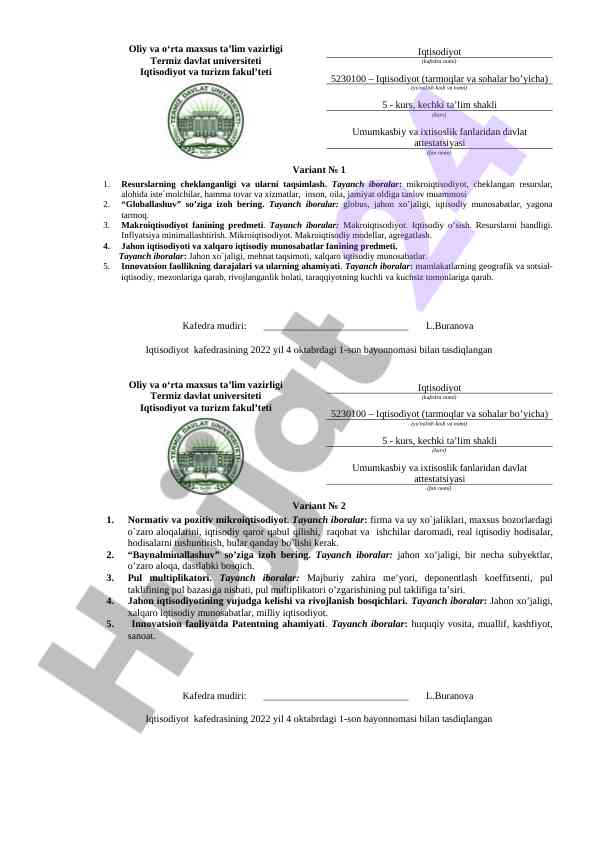 Minimal ish haqi va bandlik ma'lumotlari