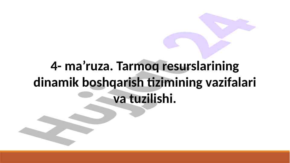 Dinamik boshqarish tizimlari va vazifalari