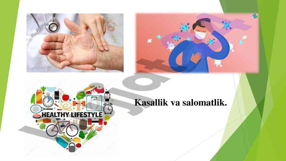 Kasallik va salomatlik tushunchalari asoslari