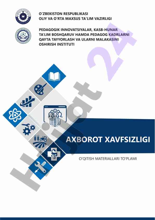 Axborot xavfsizligi fanidan o‘qitish materiallari