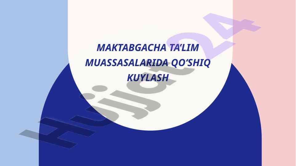 Maktabgacha ta’limda qo'shiq kuylashning ahamiyati
