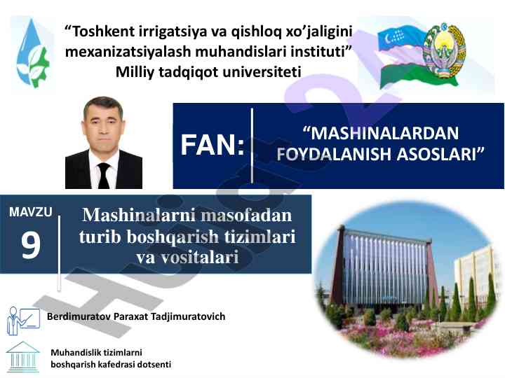 Mashinalarni masofadan boshqarish tizimlari