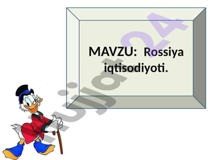 Rossiya iqtisodiyoti va davlat tuzumi