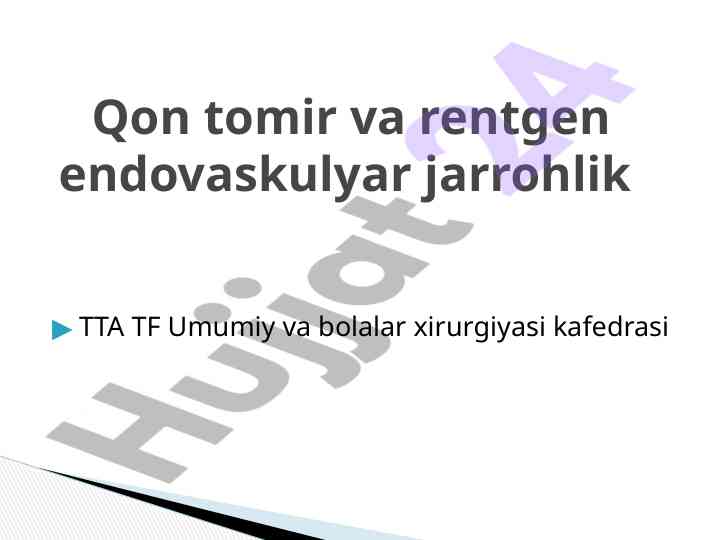 Qon tomir jarrohlik amaliyotlari tahlili