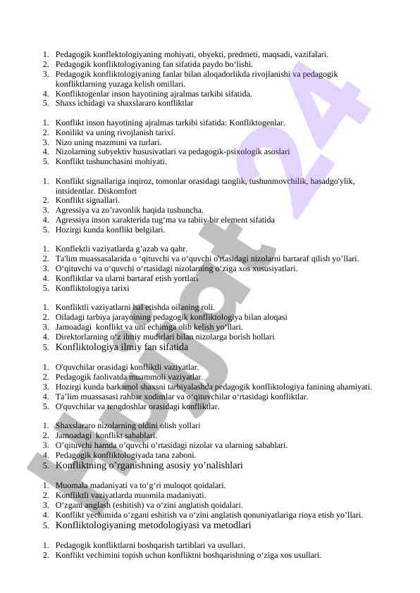 Pedagogik konfliktologiyaning mohiyati va asosiy asoslari