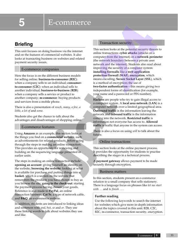 E-commerce features and business models overview