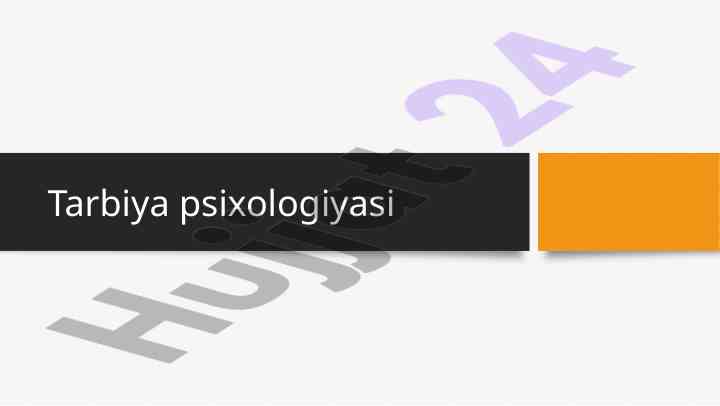 Ta'lim psixologiyasi va o'quvchilarning motivatsiyasi