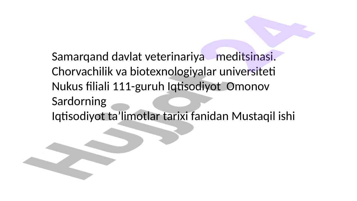 Marjinalizm iqtisodiy ta'limotlari tahlili
