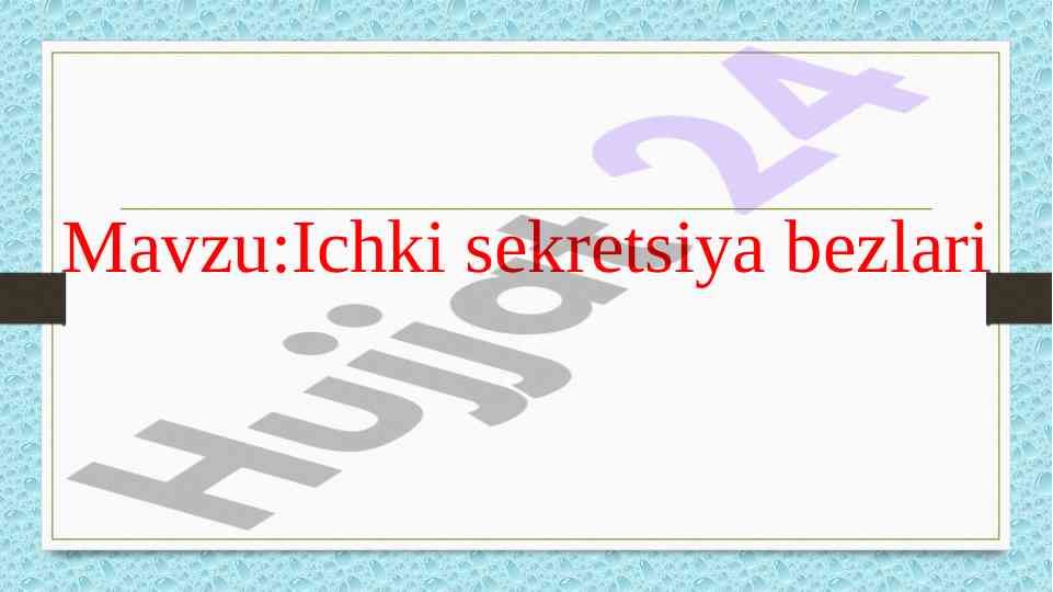 Gipofiz bezi va uning gormonlari haqida ma'lumot