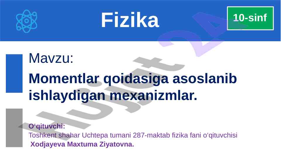 Momentlar qoidasiga asoslangan mexanizmlar