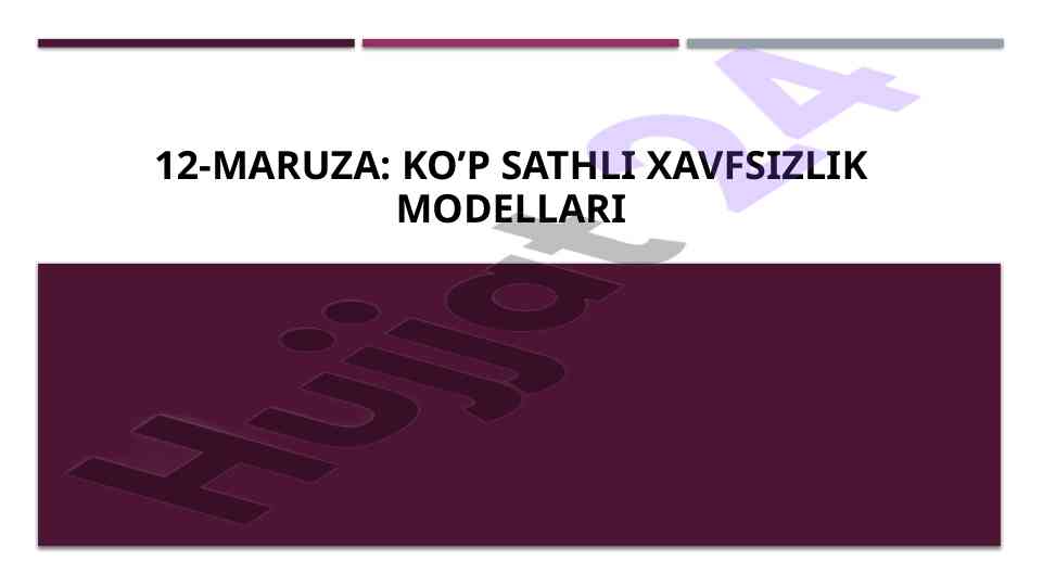 Ko'p sathli xavfsizlik modellari osi modeli tarixi