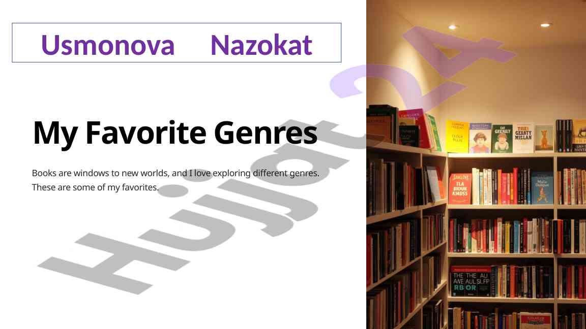 Exploring my favorite book genres overview