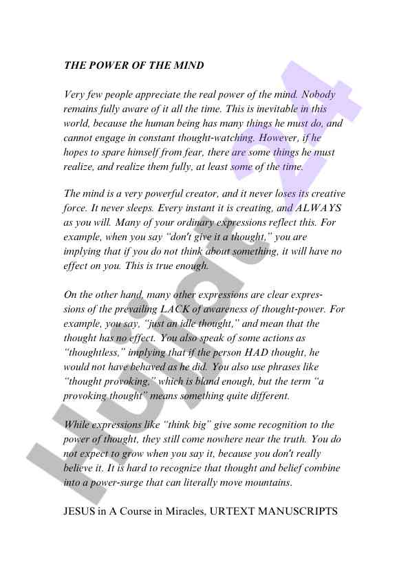 The power of the mind and its creative forces