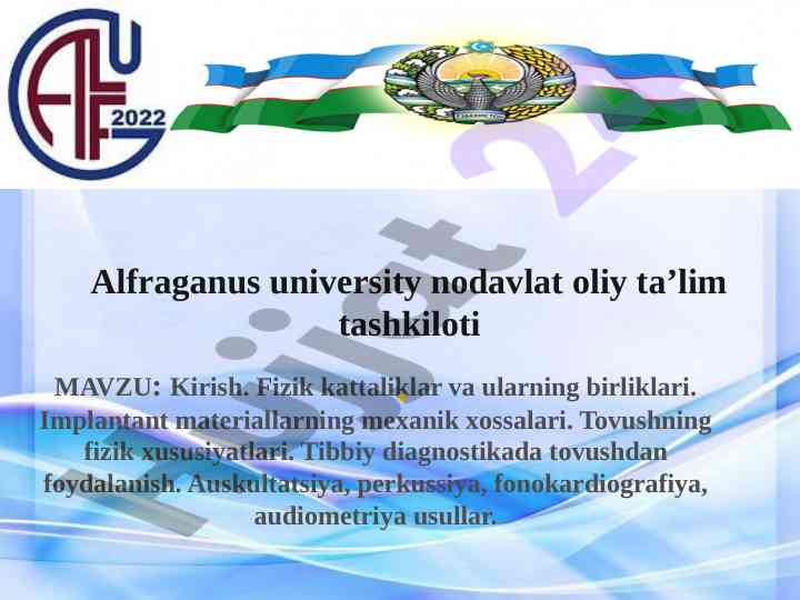 Fizik kattaliklar va ularning birliklari tahlili