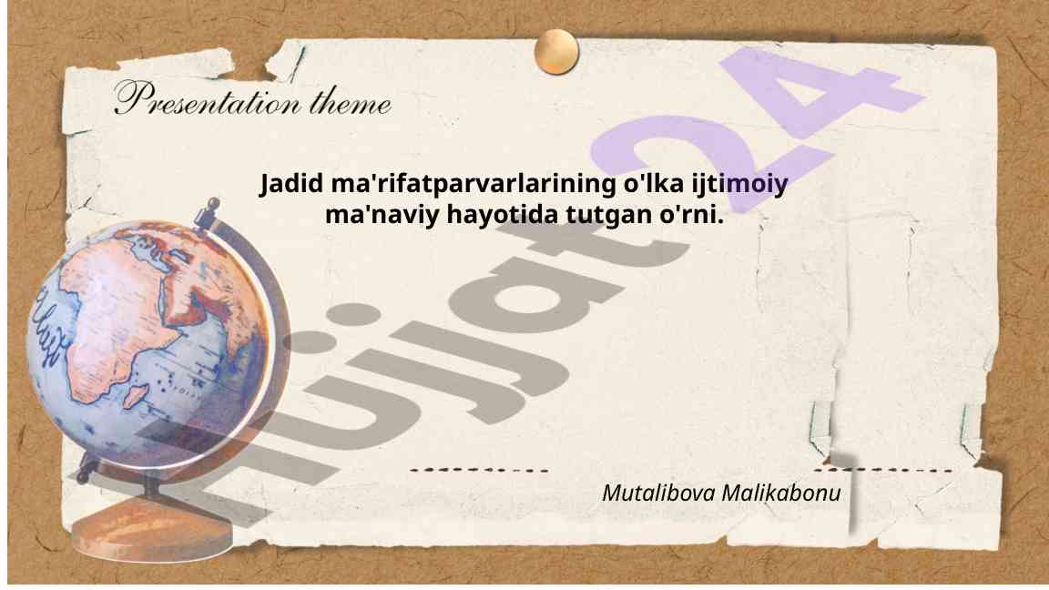 Jadid ma'rifatparvarlarining o'lka ijtimoiy hayotidagi o'rni