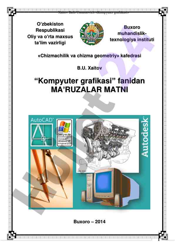 Kompyuter grafikasi ma'ruzalar matni