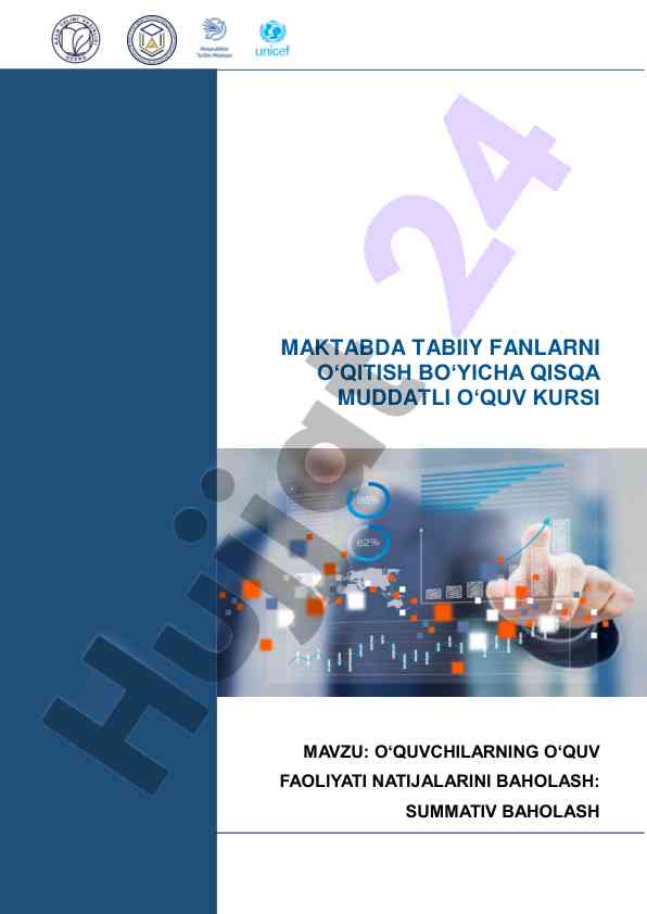 Tabiiy fanlarda o‘quv faoliyatini baholash kursi