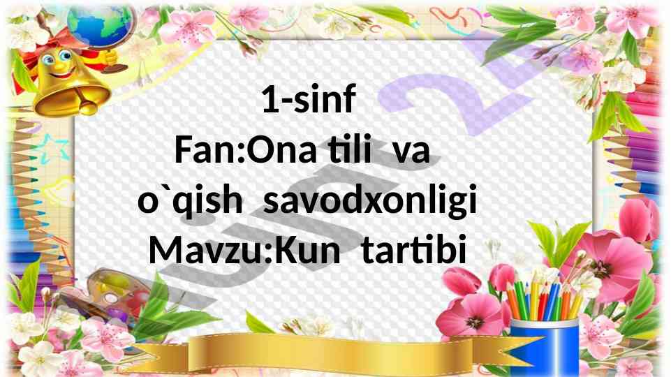 Kun tartibi raqamlarni so'z bilan yozish