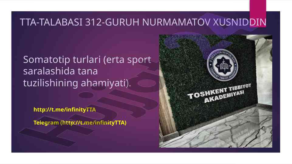 Somatotip turlari va tana tuzilishining ahamiyati
