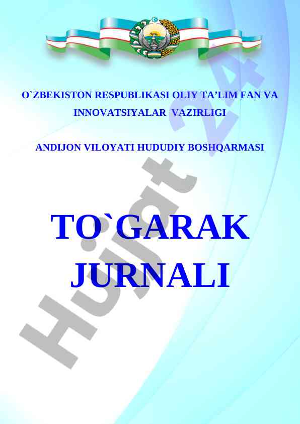 To’garak jurnali (Kollej, litseylar uchun)