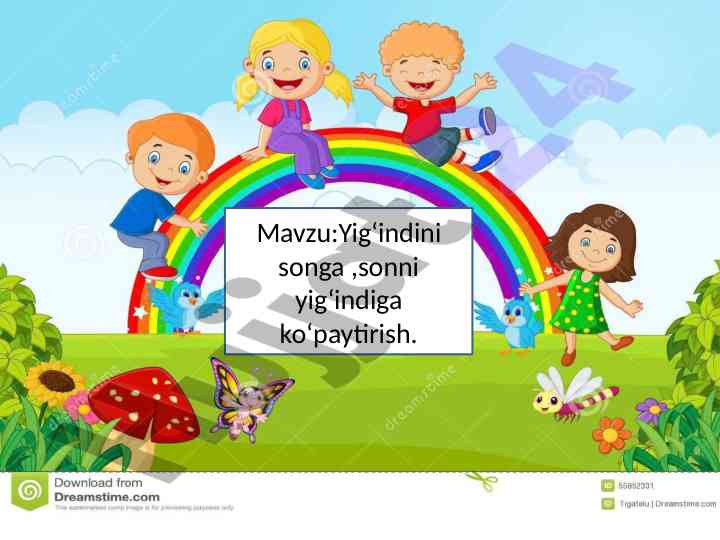 Yig‘indini songa ko‘paytirish va masalalar
