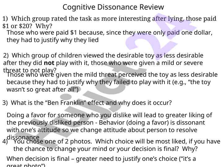 Cognitive dissonance and its psychological effects