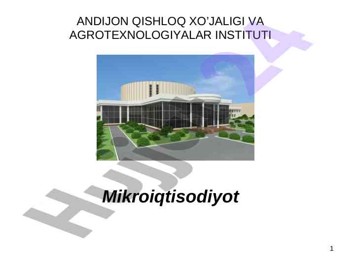 Talab va taklif taxlili asoslari