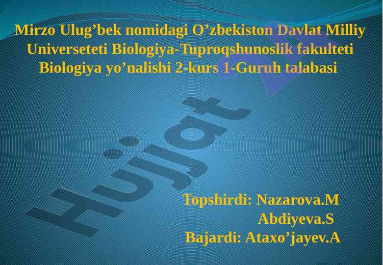Qushlar tashqi tuzilishi va patlari