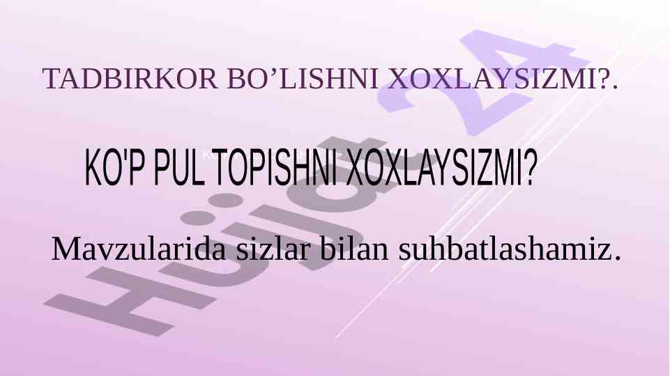 Tadbirkorlar uchun notiqlik san’ati bo‘yicha qo‘llanma